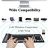 Wireless Silicone Keyboard, Portable Foldable Roll Up Soft Rubber Keyboard, Perfect for PC, Laptop and Travel (Black and Gray)...
