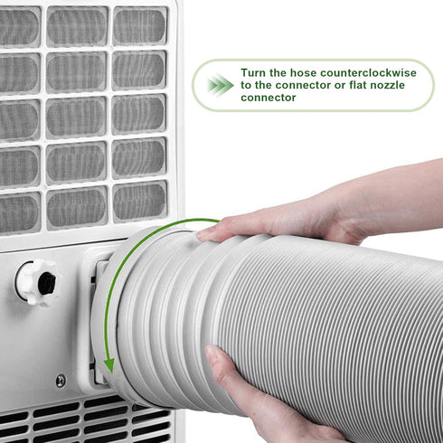 5.9 Inch Portable Air Conditioner Hose,Anti-Clockwise Thread Portable Ac Hose Length up to 59",Air Conditioner Hose Compatible with Haier, LG, Del...