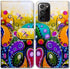 Samsung Galaxy Note 20 Ultra 5G Leather Flip Case, Colorful Dragonfly, Card Slot, Kickstand, Magnetic, for Note 20 Ultra...
