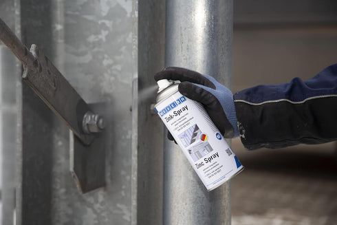 WEICON Zinc Spray 400 ml | TÜV-Tested | Fast-Drying, heat-resistant and suitable as primer for metal |Matt Grey...