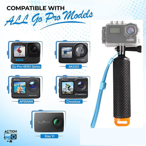 Waterproof Floating Hand Grip for GoPro Camera Hero 9/8/7/6/5/4/3/3+/2/1 Session Hero 6 5 4 3+ Yi 4K Sjcam sj4000 Fusion AKASO DJI Osmo Under Wate...