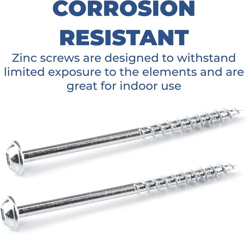 Kreg SML-C250-50 Zinc Pocket-Hole Screws, 2 1/2 Inch, 8 Coarse Thread, Maxi-Loc Head (50 Count)...