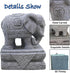 Fish Tank Decorations Asian Aquarium Foo Dogs Statue A Pair FengShui Elephant Ornaments for 10 Gallon or Smaller Fish Tanks & Pet Betta Fish Rest ...