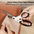 Premium Sewing Scissors Bundle, 8" Heavy Duty Fabric Scissors, 5" Embroidery Scissors, 4" Small Detail Scissors, 5" Thread Snips, Tailoring, Dress...
