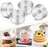 P&P CHEF Cake Pan Set of 4, Stainless Steel Baking Round Cake Pans Tins Bakeware for Birthday Wedding, Leak-proof & Easy Clean, Mirror Finish & Ea...