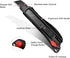 HAUTMEC 18mm Utility Knife Box Cutter with Safety Quick Change Button, Snap off Black SK2 Ultra Sharp Blade, Anti-Slip Ergonomic Rubber Handle for...