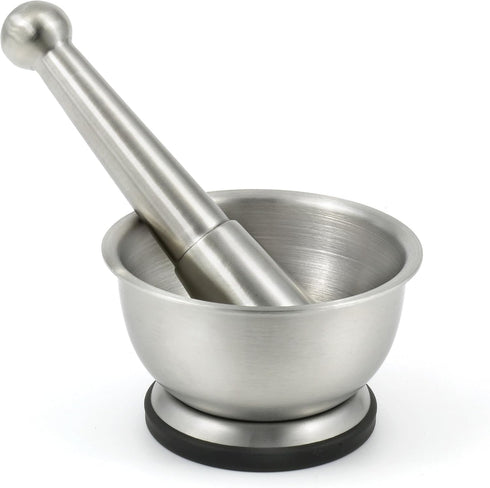 75552 Brushed Stainless Steel Spice Grinder/Mortar and Pestle Set/Molcajete (1 Cup) - Quality Kitchenware for Your Home...