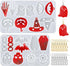 82pcs Halloween Earring Resin Molds, 10 Styles Resin Earring Molds with Earring Hook Silicone Resin Jewelry Molds Kit for DIY Earrings Keychain Je...