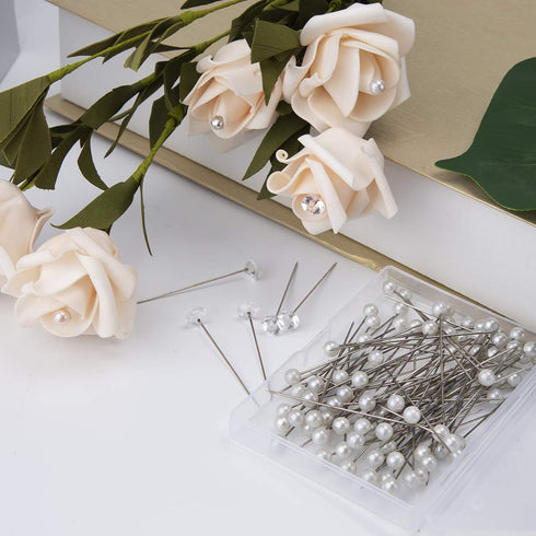 AIEX Pearl Head Pins Sewing Pin Corsages Pins Straight Head Pins for Sewing Banquet Wedding Party Anniversary Decorations (320pcs)...