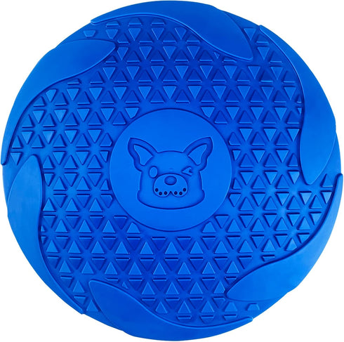 Natural Rubber Flying Disc Dog Toy?Suitable for Playing Outdoors, on The Beach, in The Courtyard?Blue?...