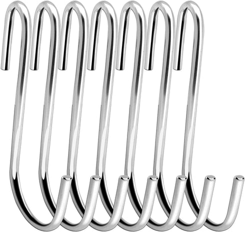 18 Pack 4 inch Heavy Duty S Hooks Pan Pot Holder Rack Hooks Hanging Hangers S Shaped Hooks for Kitchenware Pots Utensils Clothes Bags Towels Plant...