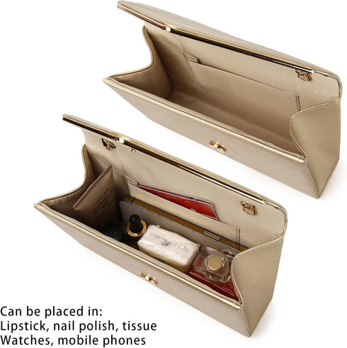 Labair Chic Vegan Leather Clutch Bag Envelope Clutch Purses for Women Evening Wedding Formal Party Handbag....