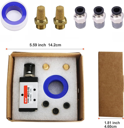 Pneumatic Lever Operated Manual Switch Valve 1/4"NPT Solenoid Valve Manual Control Push&Pull… (5Way2Postion)...