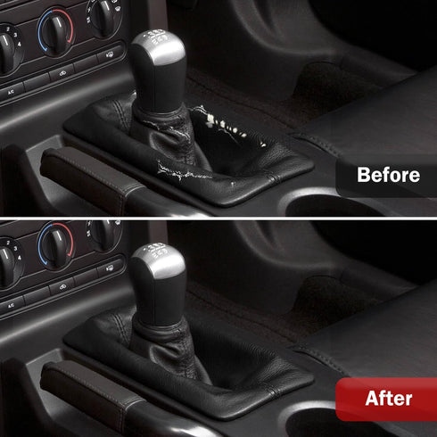 KBH Shift Boot Cover for Ford Mustang 2005 2006 2007 2008 2009, Vinyl Leather, Car Shifter Change Dust Cover, Vinyl Leather, Anti-scratch, Black...