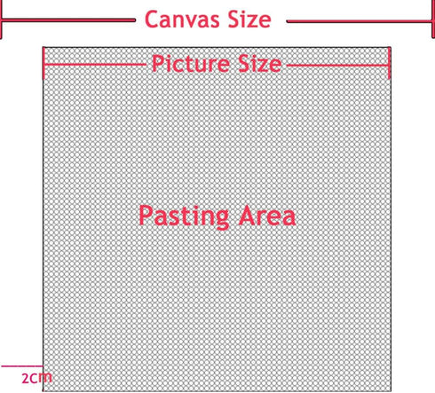OneHippo 5Pcs/Lot 20x30CM Diamond Painting Canvas Embroidery Canvas with Glue Canvas Round/Square Blank Grid Canvas Empty for Your Private Customi...