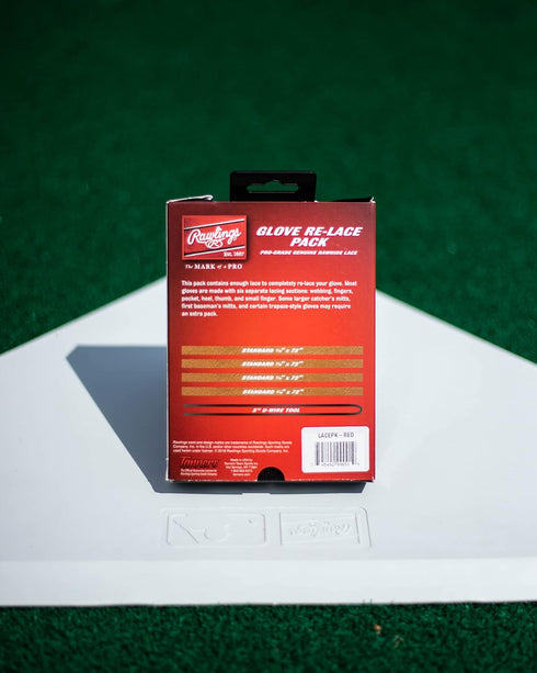 Rawlings | Glove RE-LACE Pack | Baseball/Softball | Includes 4 pcs. Standard 3/16" X 72" Lace with Lacing Tool | Multiple Colors...