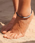 Jewever Aquamarine with Blue Sandstone Anklet Bracelet for Women Good Luck Star Charm Gem Stones Yoga Meditation Healing Crystals...
