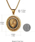 Hip Hop Jewelry 3D Lion Head Shiny Circle of Cuban Link Pendant Gold Medallion Lion King Leo Necklace for Men Women...