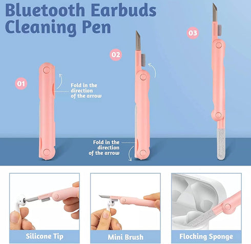 Multifunctional Computer Earbuds Tablet or Tablets Phone Screen and Ports Keyboard Cleaner Pen Brush Tool kit 7 in 1with keycap Puller...