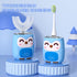 Kids Electric U Shaped Toothbrush, Toddler Toothbrush with 2 U-Shaped Brush Heads 2 Soft Replacements Automatic Toothbrush Rechargeable 6 Cleaning...