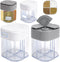 4 Pack 4 in 1 Plastic Salt and Pepper Shaker, 4 Grids Flip Empty Spice Dispensers Travel Spice Container Compartment Seasoning Shakers with Lid Tr...