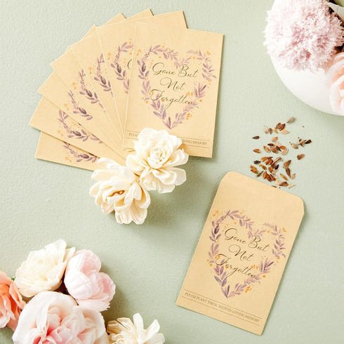 Seed Envelopes for Memorial Service, Gone But Not Forgotten (3.5 x 5 in, 100 Pack)...