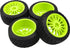80mm/3.14" Rubber Tires & Plastic Wheel Rims 2.2 Inch 12mm Hex Hub Compatible with 1/10 HPI WR8 Off-Road Rally 1/14 WLtoys 124019 144001 1/16 Redc...