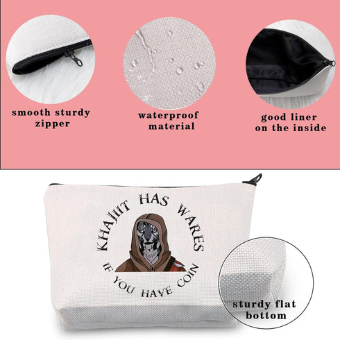Role-Playing Video Games Merch Game Inspire Themed Gift Werecat Cosmetic Zipper Pouch Khajiit Has Wares If you Have Coin (Game)...