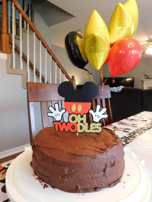 Oh Twodles Mouse Cake Topper 2nd Birthday Party Supplies Cake Decorations Second Birthday Party Theme...