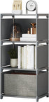 Cube Storage Shelf for Closet Organization and Small Spaces, 3-Tier DIY Bookshelf Bookcase for Bedroom and Living Room, 4-Layer Storage Shelf...