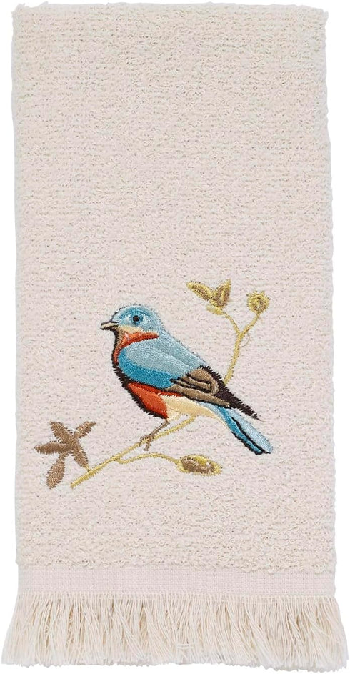 Avanti Linens - Fingertip Towel, Soft & Absorbent, Nature Isnpired Bathroom Decor (Gilded Birds Collection)...