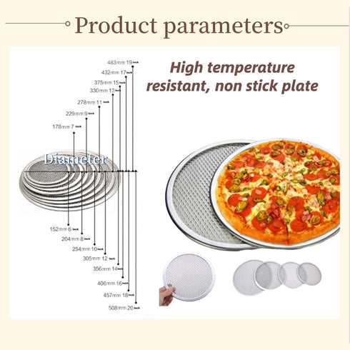 6 Packs Aluminum Alloy Pizza Pan with Holes, 7 Inch Commercial Grade Pizza/Baking Screen for Oven Round Pizza Crisper Tray Pizza Baking Tray for H...