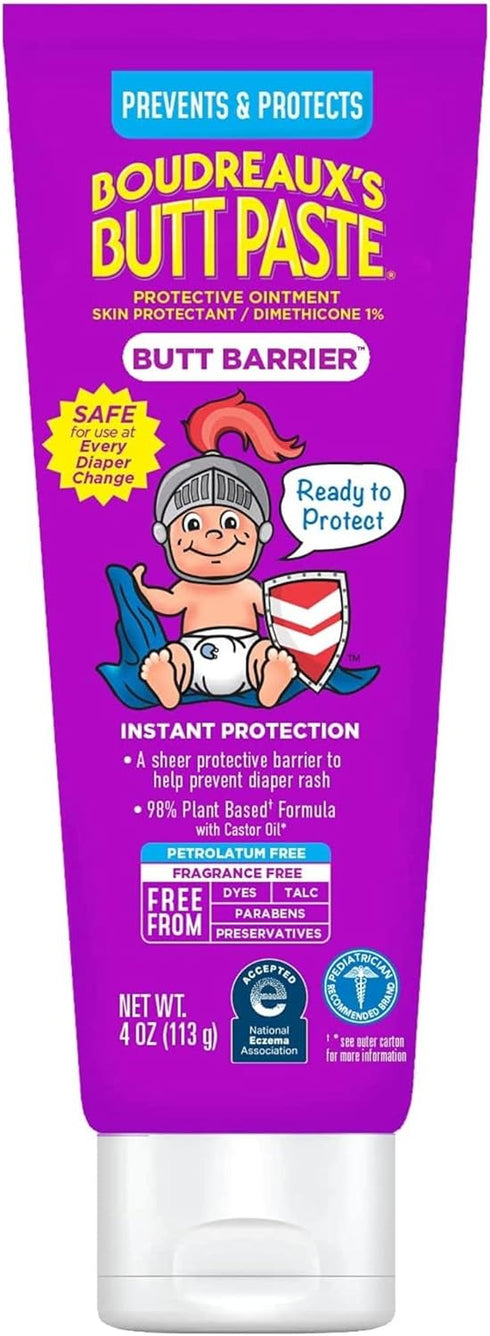 Boudreaux's Butt Paste, Butt Barrier Ointment, Rash Prevention, 4oz tube...