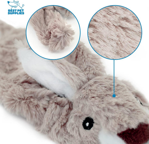 Best Pet Supplies 2-in-1 Stuffless Squeaky Dog Toys with Soft, Durable Fabric for Small, Medium, and Large Pets, No Stuffing for Indoor Play, Supp...