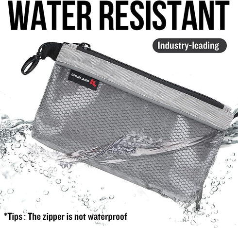 Zipper Pouches, Small Tools Bag, Waterproof Mesh Pouches, Tool Zipper Pouch, Travel Pouch, Clear Cosmetic Bag Case 4 Pack......