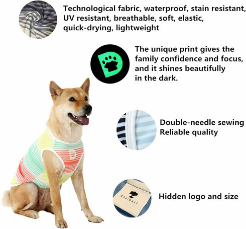 Dog and Cat Shirt in Tech Fabric, Pet Clothes for Large, Medium, and Small Dogs, 2-Pack of Lightweight Sports t-Shirts...
