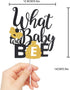 What Will Baby Bee Gender Reveal Cake Topper - Gold Glitter Spring Holidays Bumble Honey Bee Honeycomb Cake Décor - Boy Or Girl He Or She Baby Sho...