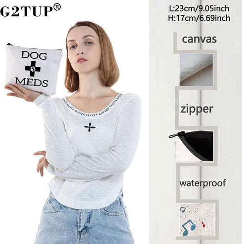 G2TUP Dog Medicine Bag Dog Meds Vet Tech Gifts Dog Essentials Storage for Travel Camping Car Emergency (Dog Meds)...