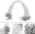 STOBOK 100pcs Elastic Barbed Cords Loop Stretch Loop Band Round String with Metal Barbs Fastener Hat Chin Cord Strap for Party DIY Hat Elastic Men...
