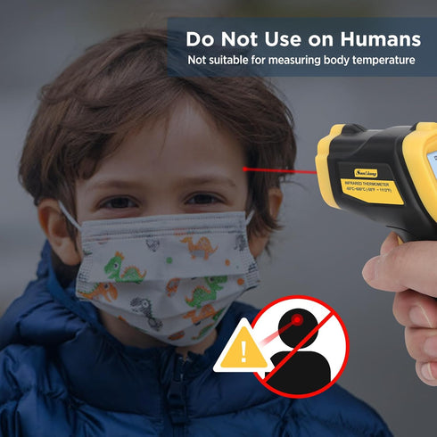 Infrared Thermometer Laser Temperature Gun -58? to 1112? with Adjustable Emissivity & Max and Min Measure Laser Digital IR Thermometer Gun Temp IR...