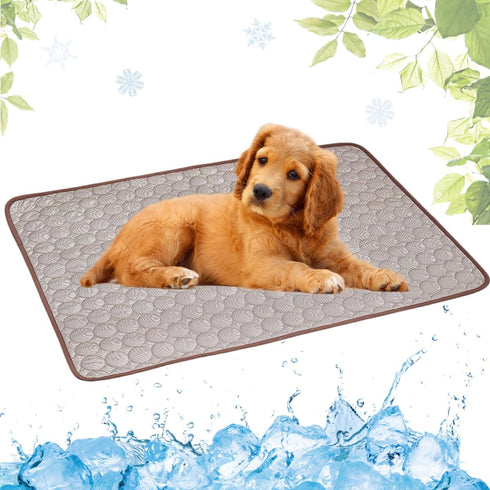 Dog Cooling Mat Washable, Portable Summer Dog Pad, Water-Absorbent Pet Cooling Pad, Ice Silk Self-Cooling Mat for Dog for Kennel/Sofa/Bed/Floor/Ca...