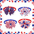 Dog Bow Ties Set, 24pcs Adjustable Holiday Themed, for 4th of July, Memorial Day, Pet Dog Collar Grooming Accessories...