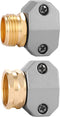 Zinc and Aluminum Male and Female Coupling, Fits All 5/8-Inch and 3/4-Inch Garden Hose Repair Fitting, 2 Pack(Female & Male)...