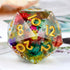 33mm D20 Dice, DNDND Handmade Flower Sharp Edge Resin Dice for Dungeons and Dragons Table Games with Gift Case (Flower)...