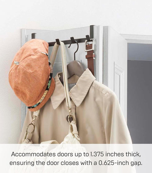 YAMAZAKI home Smart Wide Over the Door Rack, Black...