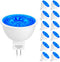 Mlambert 12 Pack MR16 LED Colorful Blue Bulbs 50W Halogen Equivalent, 5W GU5.3 MR16 12V Spotlight Bulb,45° Beam Angle for Landscape, Track Lightin...