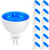 Mlambert 12 Pack MR16 LED Colorful Blue Bulbs 50W Halogen Equivalent, 5W GU5.3 MR16 12V Spotlight Bulb,45° Beam Angle for Landscape, Track Lightin...