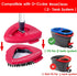 Spin Mop Brush Scrub Compatible with O Cedar Rinseclean 2 Tank System, 2Pcs Spin Right Triangle Scrubber Brush Spin Mop Replacement Scrub Brush He...