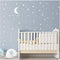 Moon and Stars Wall Decal Vinyl Sticker for Kids Boy Girls Baby Room Decoration Good Night Nursery Wall Decor Home House Bedroom Design YMX16 (Whi...
