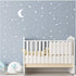 Moon and Stars Wall Decal Vinyl Sticker for Kids Boy Girls Baby Room Decoration Good Night Nursery Wall Decor Home House Bedroom Design YMX16 (Whi...